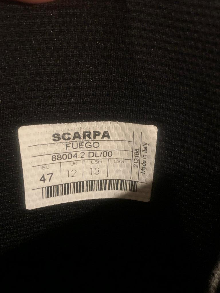 Scarpa Men's Fuego Mountaineering Boots - Gore-Tex, Vibram Sole, Crampon Compatible